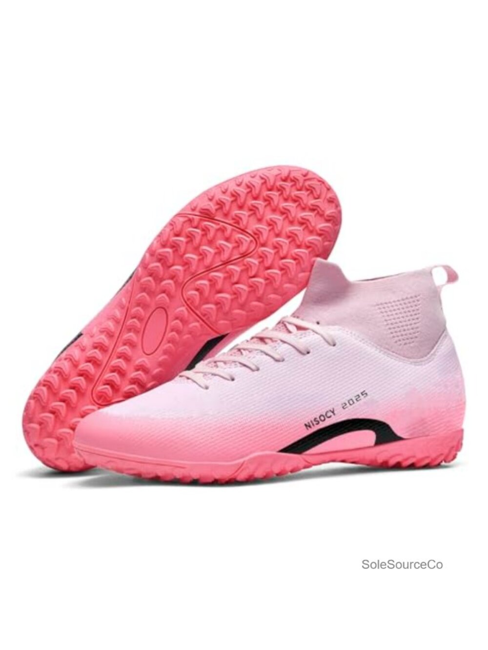 Men's High-Top Soccer Cleats Lightweight Athletic Shoes for Training